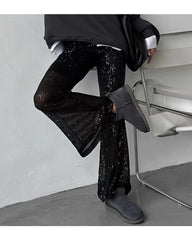 Casual outing gold sparkly pants