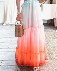 Casual Vacation Gradient Dress