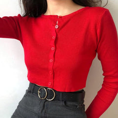 Athena Knit Top // Red