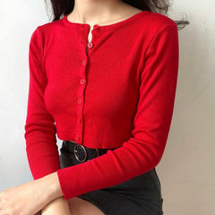 Athena Knit Top // Red