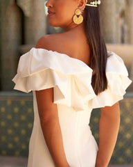 Fashion Solid Color One Shoulder Dress