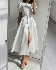 Fashion Solid Color Dress