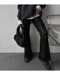 Casual outing gold sparkly pants