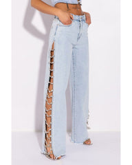 Personalized vintage solid color slim slacks
