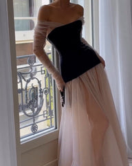 Mesh patchwork dress