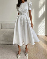 Fashion Solid Color Dress