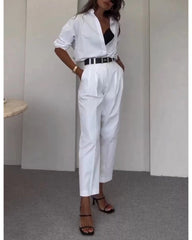 Fall casual lapel professional suit woman