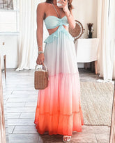 Casual Vacation Gradient Dress