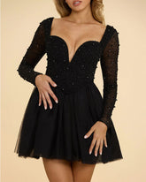 Pearl wrap bust puffy skirt