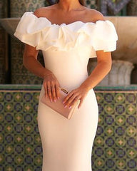 Fashion Solid Color One Shoulder Dress