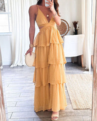 Elegant V Neck Slip Dress
