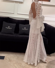 Long Sleeve Cutout Elegant Dress