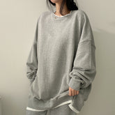 Asymmetric Loose Casual Sweatshirt Top
