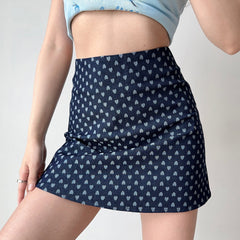 Solana Polka Heart Skirt ~ HANDMADE