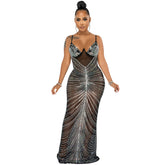 Arcelia Lobster Print Embellished Maxi Dress