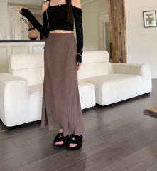 Women Retro Loose Literary Skirt