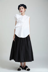 Simple Black Light Loose Skirt Dress