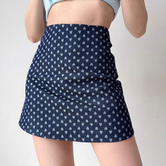 Solana Polka Heart Skirt ~ HANDMADE