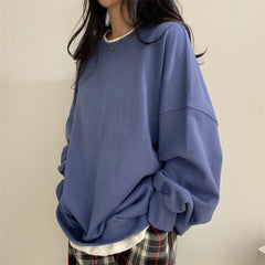 Asymmetric Loose Casual Sweatshirt Top