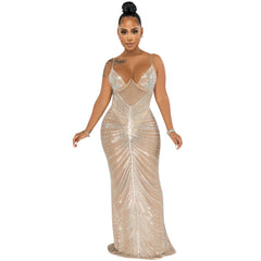 Arcelia Lobster Print Embellished Maxi Dress