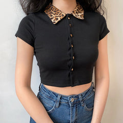 Leopard Collar Polo