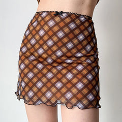 Retro Film Mesh Skirt ~ HANDMADE