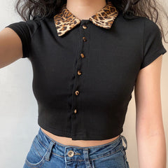 Leopard Collar Polo