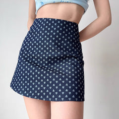 Solana Polka Heart Skirt ~ HANDMADE