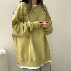 Asymmetric Loose Casual Sweatshirt Top