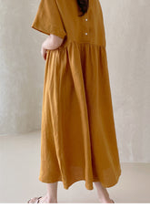 Summer New Loose Embroidery Solid Dress