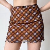 Retro Film Mesh Skirt ~ HANDMADE