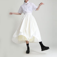 Simple White Bubble Skirt