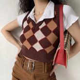 Antique Browns Argyle Vest