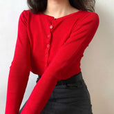 Athena Knit Top // Red