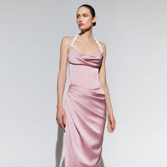 Alyssa Heart Diamond Satin Dress