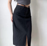 Timeless Denim Midi Skirt