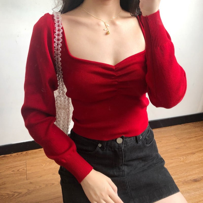 Oxford Knit Sweater ~ HANDMADE // Red