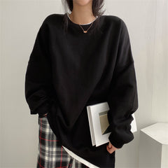Asymmetric Loose Casual Sweatshirt Top