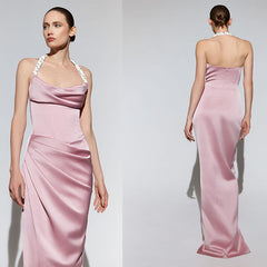 Alyssa Heart Diamond Satin Dress