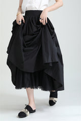 Simple Black Light Loose Skirt Dress