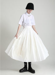 Simple White Bubble Skirt