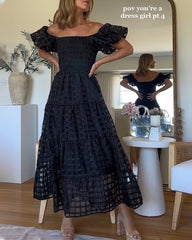 loose mesh breathable maxi dress