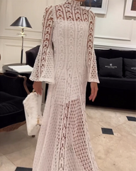 Long Sleeve Cutout Elegant Dress