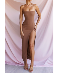 brown dress
