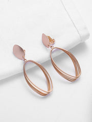 Simple Copper Hollow Earrings