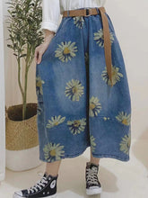 Women Printed Loose Elastic Waist Casual Skirt