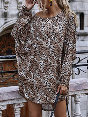 Women Printed Round Neck Casual Dress