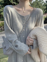 Women Loose Solid Color Knitted Dress