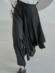 Women Irregular Design Casual Pants