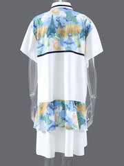 Summer Urban Floral Printed Split-Joint Maxi Dress